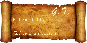 Giller Tilla névjegykártya